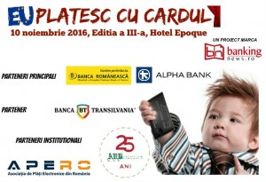 Specialiștii industriei de carduri se întâlnesc pe 10 noiembrie la cea de-a treia ediție a conferinței ”EU plătesc cu cardul” item-thumbnail