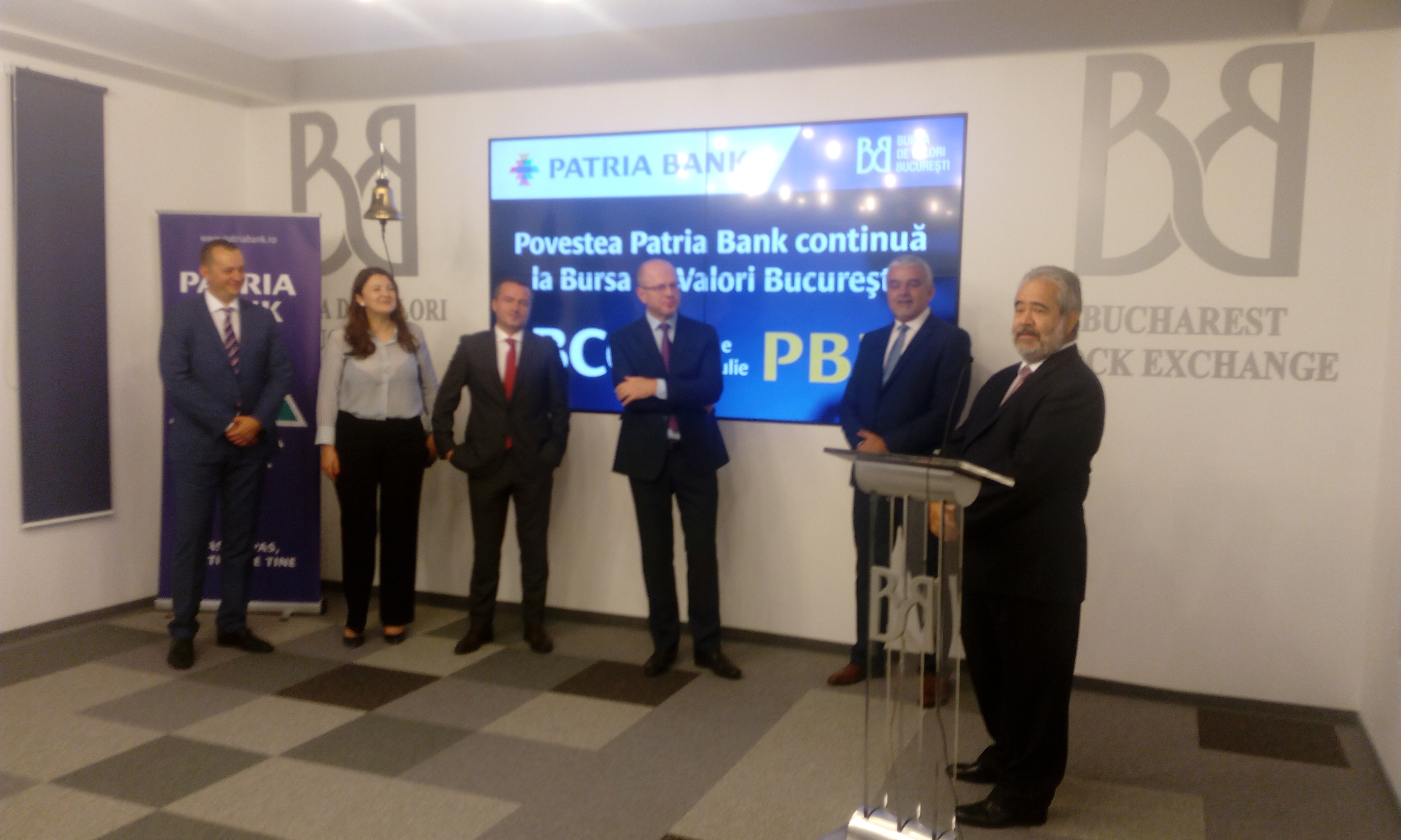 Patria Bank vizează dublarea cotei de piață în 4-5 ani. De astăzi, acțiunile instituției de credit sunt tranzacționate pe Bursă sub simbolul PBK Patria Bank vizează dublarea cotei de piață în 4-5 ani. De astăzi, acțiunile instituției de credit sunt tranzacționate pe Bursă sub simbolul PBK