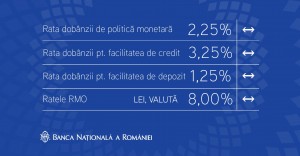 BNR menţine dobânda de politică monetară la 2,25% pe an item-thumbnail