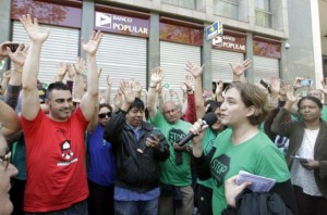 protest banco popular