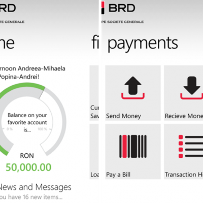 BRD anunta ca a adaugat noi functionalitati serviciului de mobile banking. Transfer direct de bani catre un numar de telefon