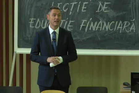 De Ziua Mondială a Economisirii, Sergiu Manea, CEO BCR, a jucat rolul de profesor de educație financiară pentru studenții de la ASE