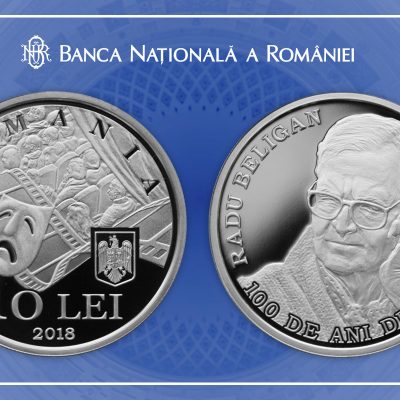 BNR a lansat o monedă din argint cu tema 100 de ani de la naşterea lui Radu Beligan