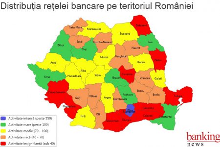 Harta banking-ului românesc dezvăluie oglinda prosperității din România și discrepanțele majore dintre zone. 10 județe se zbat în uitare, neputință și sărăcie!