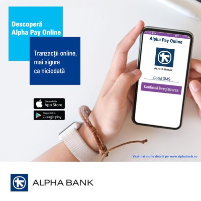 Alpha Bank România lansează aplicația Alpha Pay Online. Plăți mai simple și mai sigure cu ajutorul autentificării biometrice
