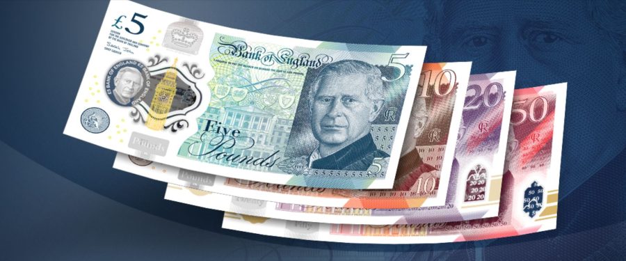 FOTO. Cum arată noile bancnote cu Regele Charles al III-lea și când vor intra în circulație